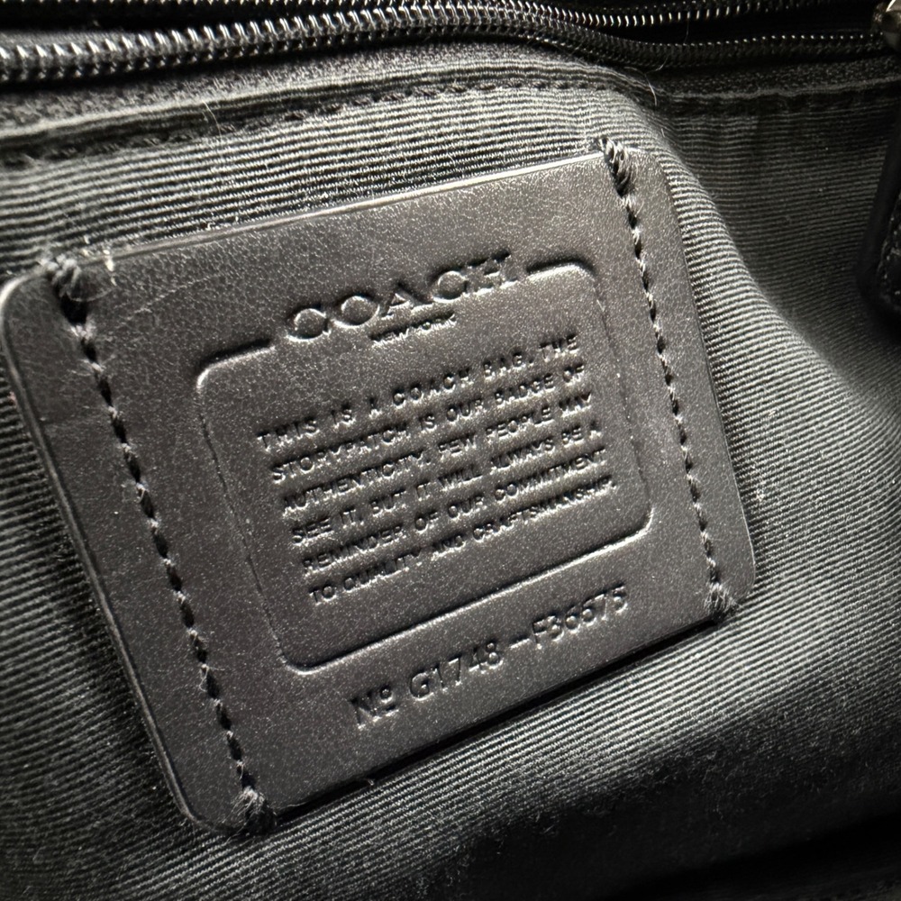 Coach F36675 Black Pebble Leather Kelsey Satchel Crossbody Bag Silver Hardware - Picture 6 of 6